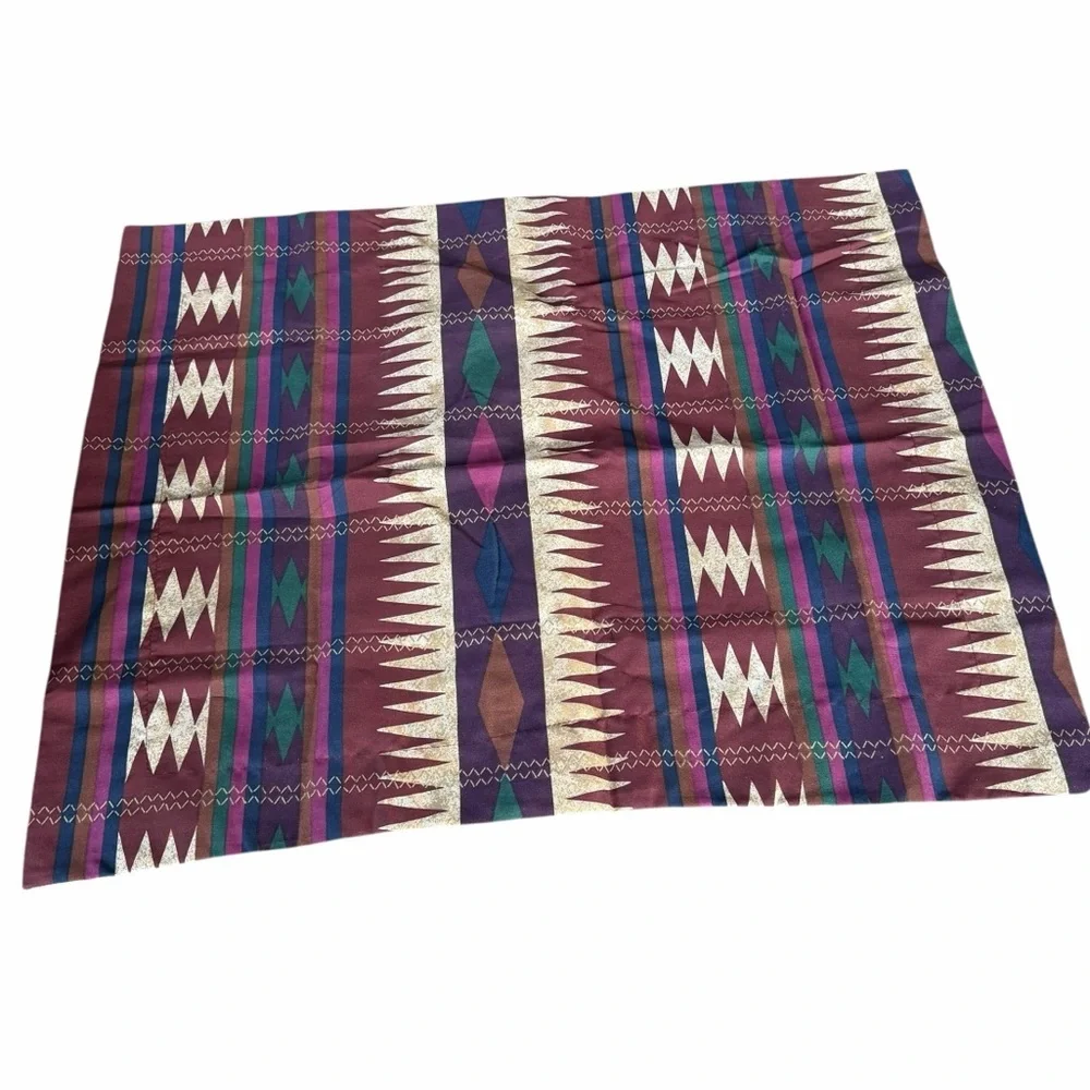 VTG Dan River Southwestern Aztec Reversible 3-Piece Comforter Set Full Size USA